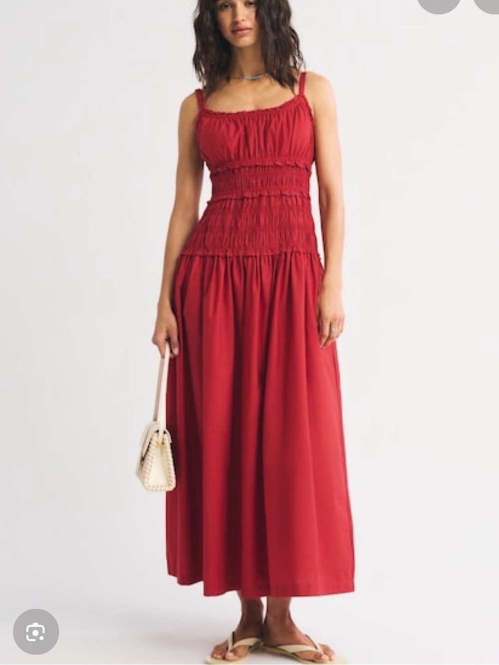ISO (not selling) Abercrombie Smocked Drop Waist Dress Red Size S or M Petite